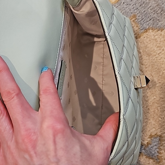 kate spade Bags New Kate Spade Natalia Quilted Top Handle Satchel In Crystal Blue Green